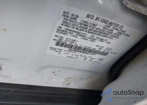 2008 Mercury Sable из США, поврежденный, VIN 1MEHM40W48G625974